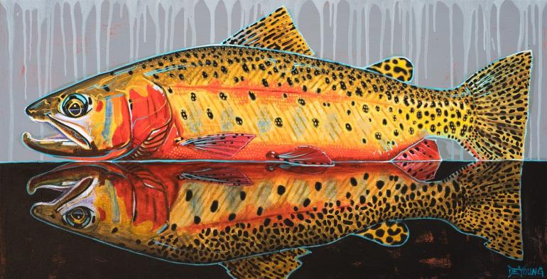 Derek DeYoung's painting, "Cutthroat Reflections"