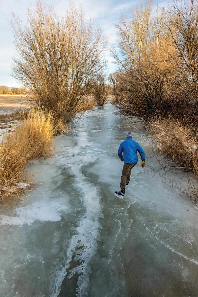 creek skating wild ice