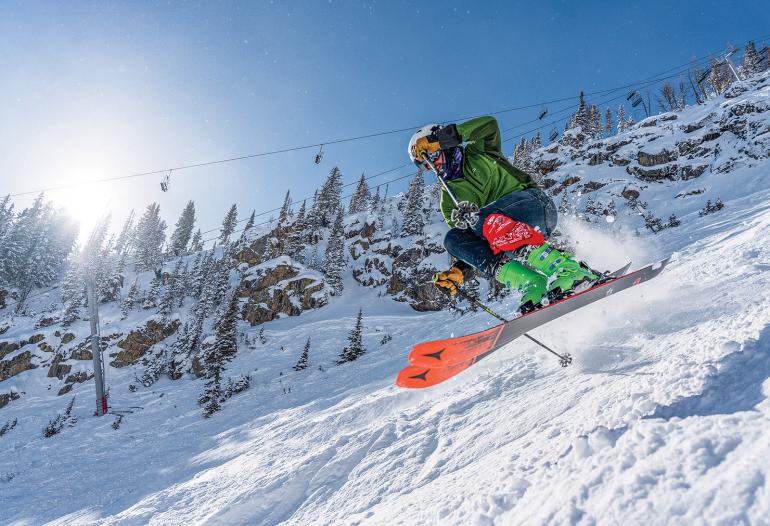 ski in jeans jackson hole