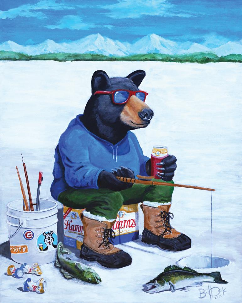 bear ice fishing
