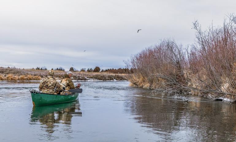 duck hunting canoe