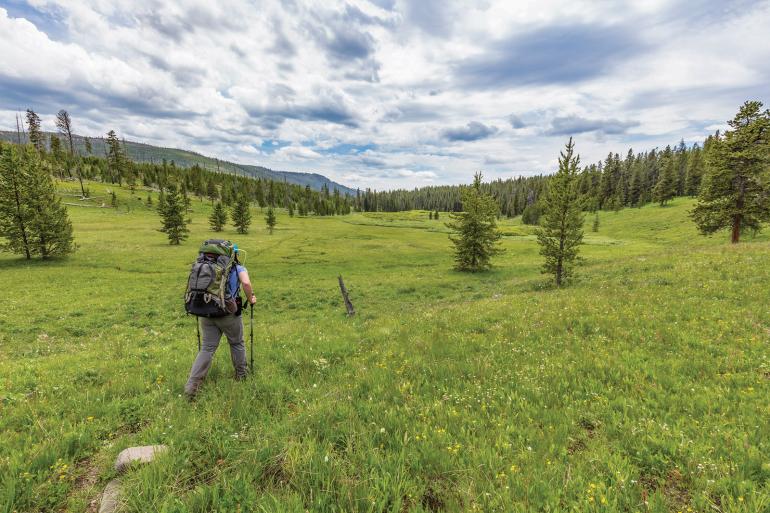 backpacking yellowstone