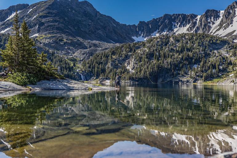 mountain lake fishing