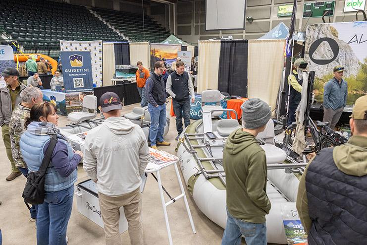 Learning more about new equipment at the Montana Outdoor Expo