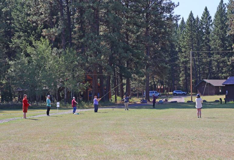 Casting lessons with Becoming and Outdoors Woman