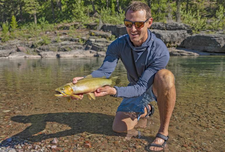 A trout caught on the Middle Fork of the Flathead