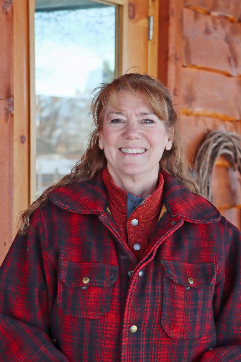 Pam Dolan at her home in the Gallatin Valley