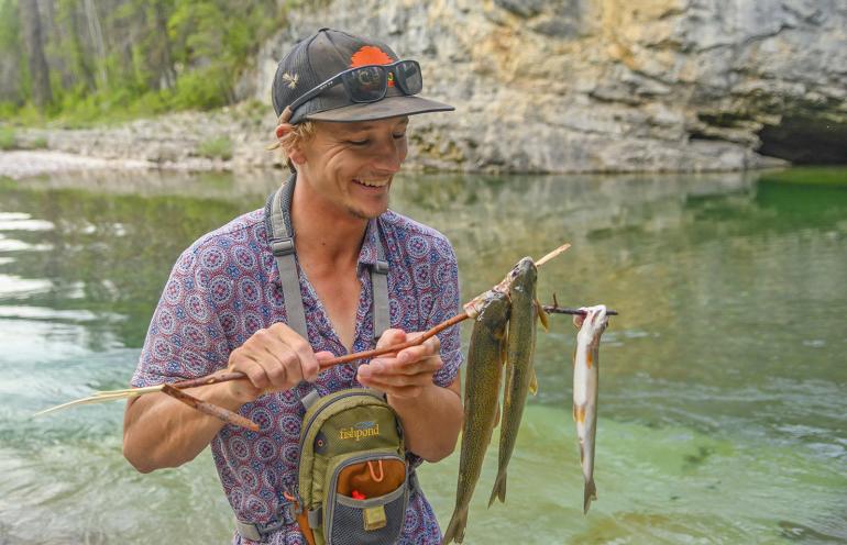 A bounty of trout on the banks of the Flathead River