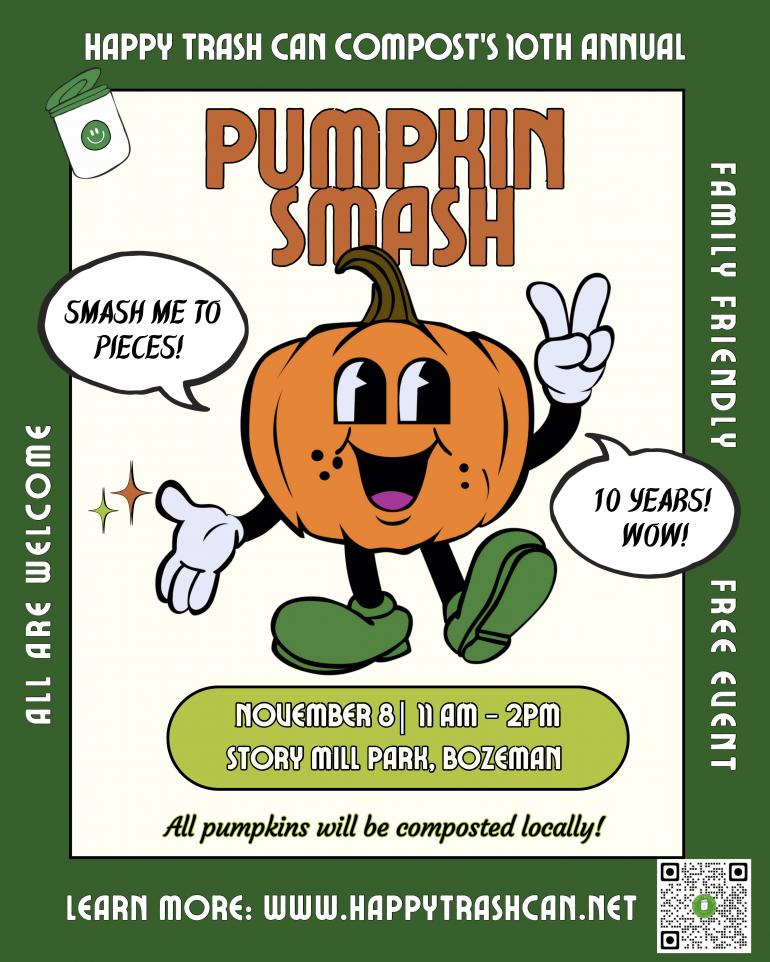 Happy Trash Can's 10th Annual Pumpkin Smash pumpkin smash