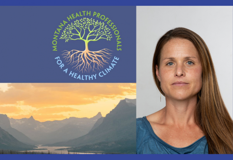 Julia Ryder and logo for Health Professionals for a Healthy Climate
