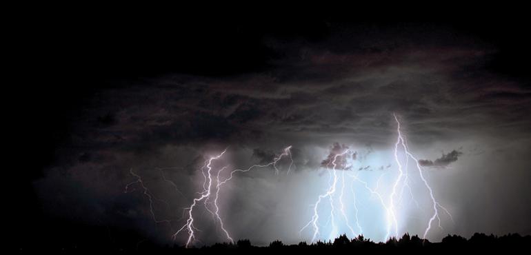 storm lightning strike safety