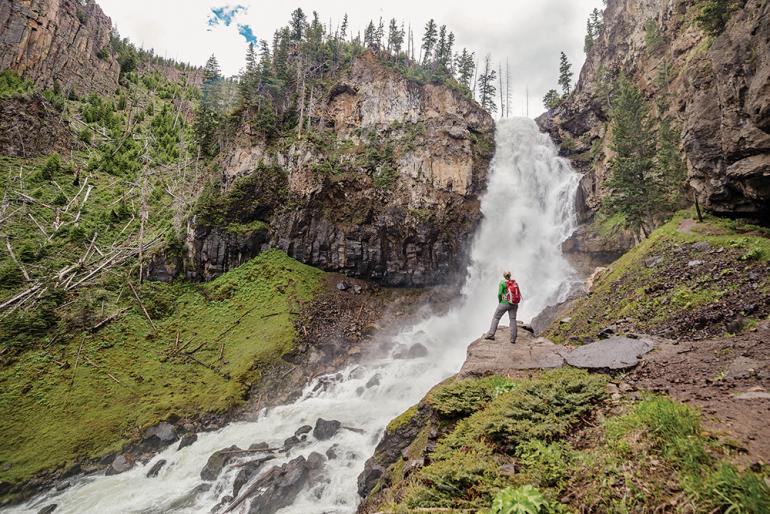osprey falls yellowstone park waterfall Montana 