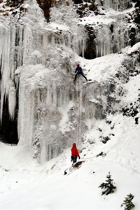 Ice Climbing, Hyalite, Avalanche
