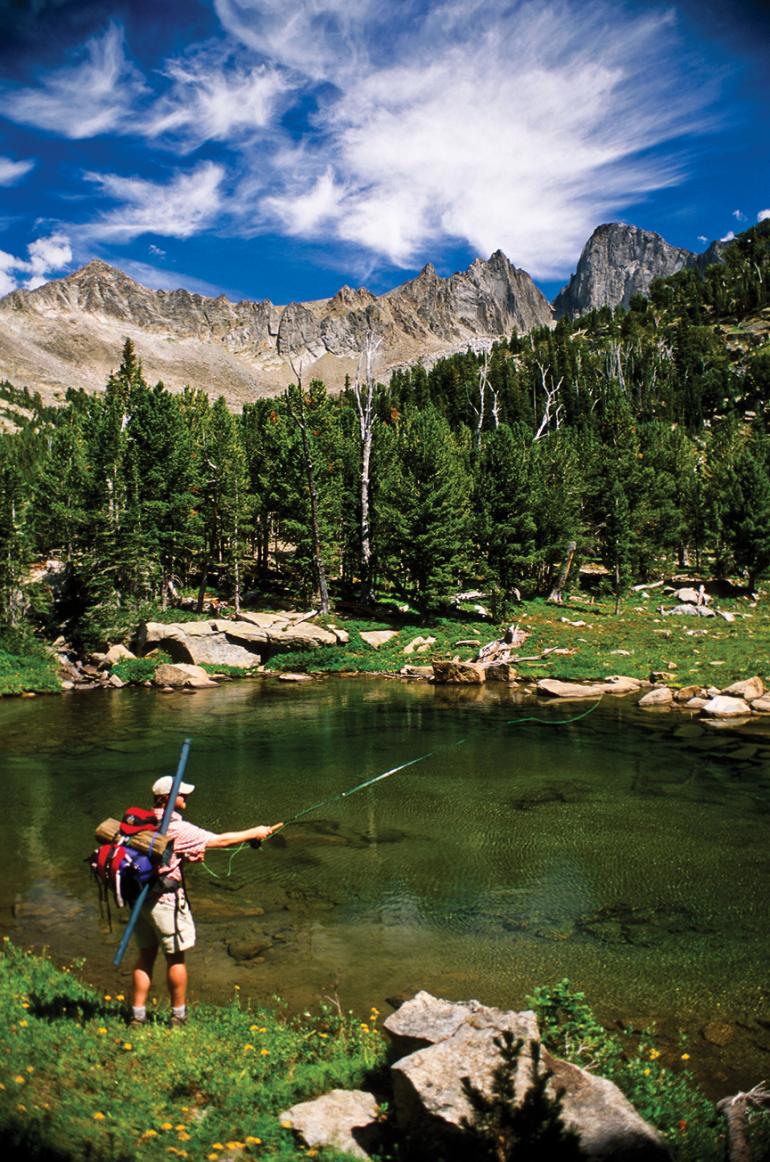 lake fishing in Montana, alpine lakes, fly fishing, 