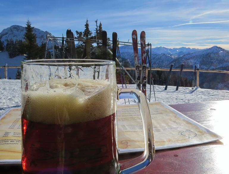 beer, aprés, winter, drinks