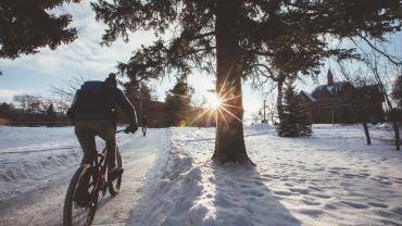 winter biking, commuting, bozeman
