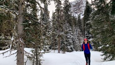 trail running, hyalite, winter