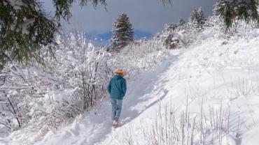 hiking, winter, trails, bozeman