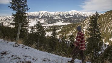 hiking, bangtail, bridger canyon, trails, winter