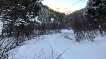 hiking, trails, winter, bridgers