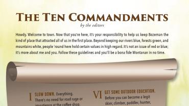 Bozeman, ten commandments, thou shall, montana, etiquette