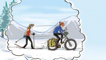 fat-biking, bozeman, mountains, winter, humor, biking