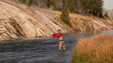 Fly fishing fire hole river yellowstone