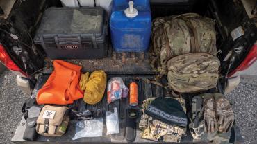 Hunting gear tailgate