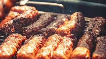 Sausage on grill