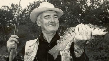 Joe Brooks holds trout