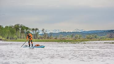 paddleboarding Yellowstone