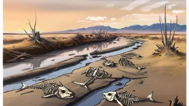 dead fish in ditch