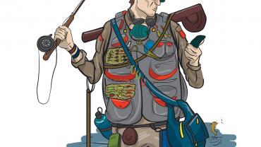 fishing gear man dressed