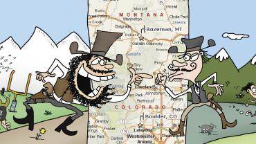 Bozeman, Boulder, Face Off, Skiing, Urban Life