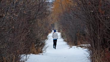 running, Bozeman, winter running