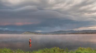 Hebgen fly tying fly fishing Montana lake 