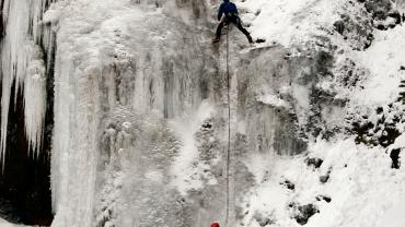 Ice climbing, Outside Bozeman, Bozeman, Palisade Falls