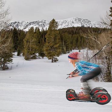 Fat tire roller skiing