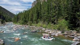 whitewater rafting, gallatin river, house rock