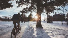 winter biking, commuting, bozeman
