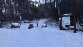 hiking, winter, trails, bridgers