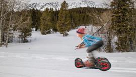 Fat tire roller skiing