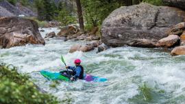 Paddling gallatin river kayaking