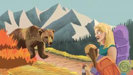 Grizzly encounter backpacking