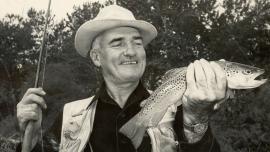 Joe Brooks holds trout