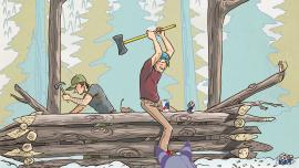 building ski cabin