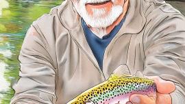 old man holding fish