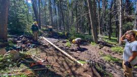 Trail work with the MCC