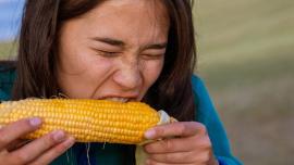 Leah loves corn