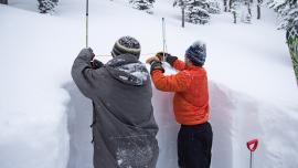 snow science, snow pit, outdoor education